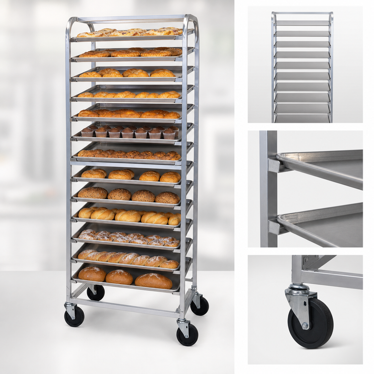 Product image #4 for Channel Manufacturing SRS-11 Slanted Aluminum Display Rack, 11-Tray Capacity