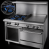 Thumbnail image #3 for Garland G Starfire Pro 48-Inch Gas Restaurant Range with 4 Open Burners, 24-Inch Griddle and Single Oven