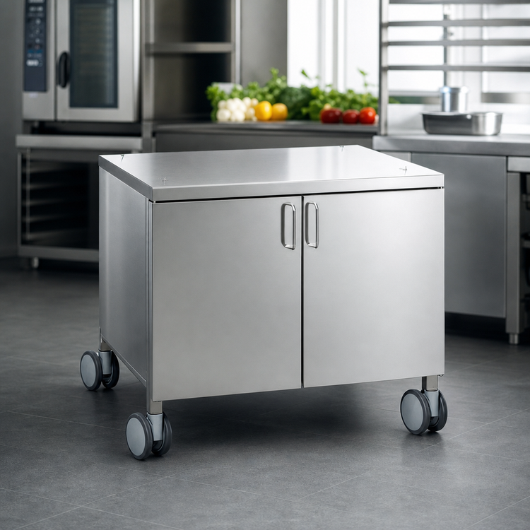 Product image #3 for RATIONAL US IV Mobile Oven Stand Cabinet for SelfCookingCenter 61/101 Series, 14-Rail Stainless Steel