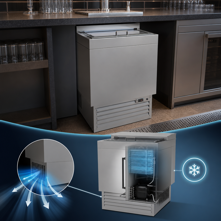 Product image #3 for Glastender MF24-S Underbar Stainless Steel Glass Froster, 24-Inch Wide, Self-Contained