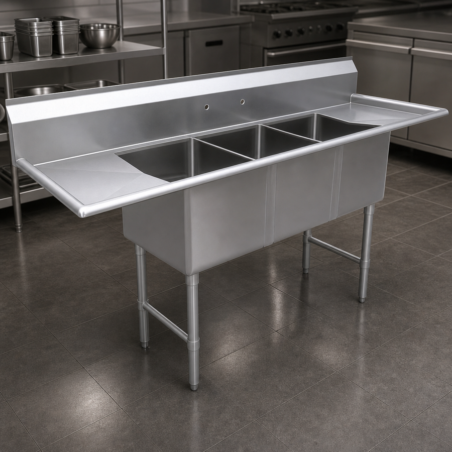 18-Gauge 304 Stainless Steel Construction