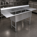 Thumbnail image #3 for Steel Works Stainless Commercial 3-Compartment Sink with 18