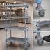 Thumbnail image #3 for Millenia Mobile Polymer Starter Shelving Unit with 4 Open Grid Shelves, 30 x 21 x 86 Inches