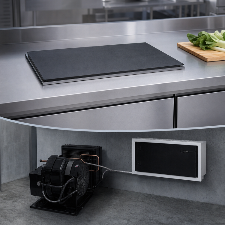 Product image #3 for Hatco Built-In Flush Top 24" x 24" Hot/Cold Shelf with Remote Refrigeration