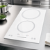 Thumbnail image #3 for Summit Commercial 12-Inch Wide 2-Burner Drop-In Induction Cooktop with EuroKera Glass, Digital Touch Controls, White