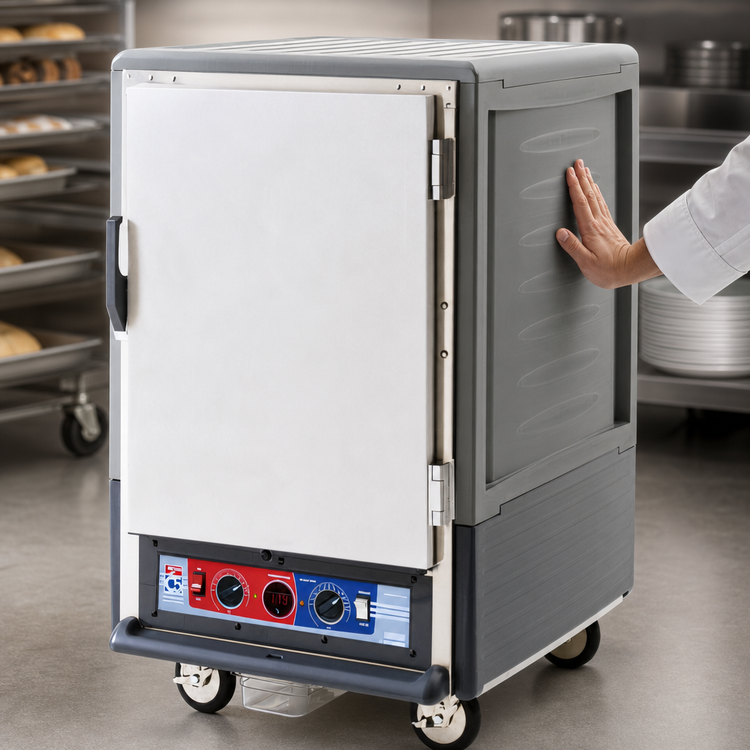 Product image #3 for Metro C5 3 Series Half-Height Heated Holding & Proofing Cabinet, Low Watt, Gray, Solid Door