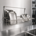 Thumbnail image #3 for Metro SmartWall Life Wall-Mounted 304 Stainless Steel Drying Shelf with Slanted Lid Holder