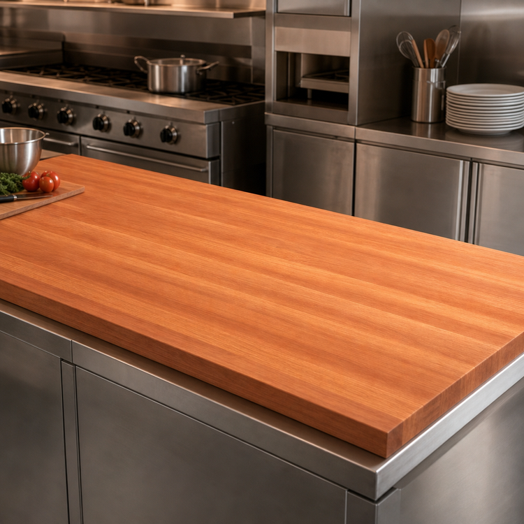 Product image #3 for John Boos Boos Block American Cherry Edge Grain Kitchen Countertop, 144 x 32 x 2-1/4 Inches, Penetrating Oil Finish