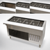 Thumbnail image #3 for Advance Tabco 62-1/2 Inch 4-Pan Refrigerated Cold Pan Buffet Station, Self-Contained, 120V