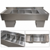Thumbnail image #4 for BK Resources Slim-Line 4-Compartment Underbar Sink with Left and Right Drainboards, 84 Inch Wide