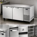 Thumbnail image #3 for True Mfg. - General Foodservice SPEC SERIES TUC-67-HC~SPEC3 2-Section Deep Undercounter Refrigerator, 2 Solid Doors, Stainless Steel