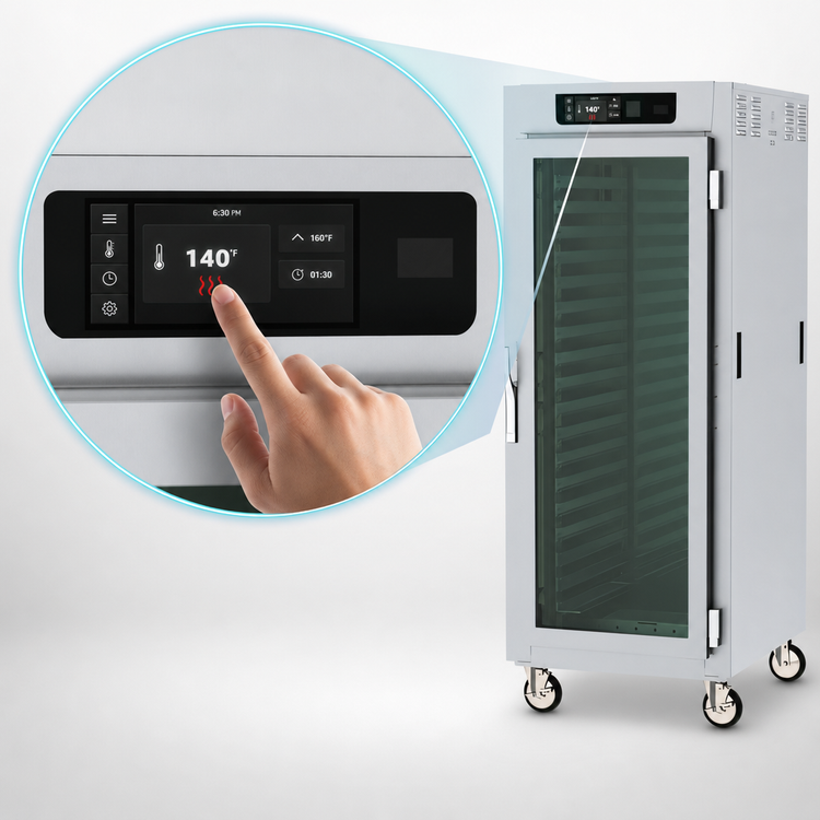 Product image #3 for Metro C5 8 Series Full-Height Mobile Controlled Temperature Heated Holding Cabinet with Double-Pane Tempered Glass Doors
