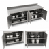 Thumbnail image #3 for John Boos Enclosed Work Table with Cabinet Base, 108-Inch x 30-Inch, 16-Gauge 300-Series Stainless Steel Top, 5-Inch Backsplash