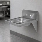Thumbnail image #3 for BK Resources BKHS-ADA-S ADA Wall-Mount Stainless Steel Hand Sink, 14 x 16 Inch Bowl, 5 Inch Deep, 8 Inch Backsplash