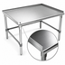 Thumbnail image #3 for John Boos 48-Inch x 24-Inch Stainless Steel Equipment Stand, 24-Inch High, 16-Gauge Top with Turned-Up Back and Sides