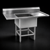 Thumbnail image #3 for Spec-Master FN Series One-Compartment Stainless Steel Sink with 18-Inch Right Drainboard and 24 x 24 x 14 Inch Bowl