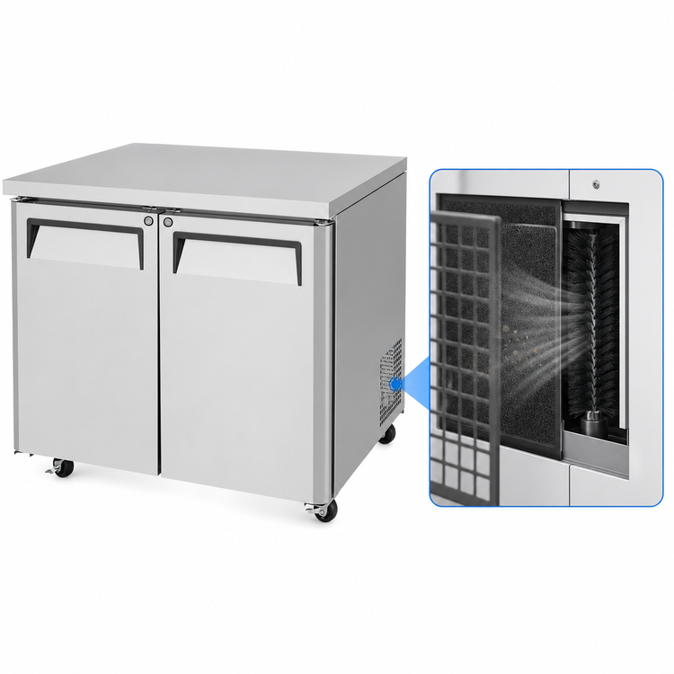 Product image #3 for Turbo Air M3 Series 36-Inch Two-Section Undercounter Low Boy Refrigerator, 8.36 Cu. Ft.