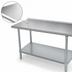 Thumbnail image #3 for Advance Tabco 108-Inch x 24-Inch Stainless Steel Work Table with 1-1/2-Inch Rear Splash and Galvanized Undershelf