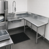 Thumbnail image #3 for Advance Tabco Korner Right-Hand L-Shaped Soil Dishtable with Pre-Rinse Sink, 83-Inch Long, 14-Gauge 304 Stainless Steel