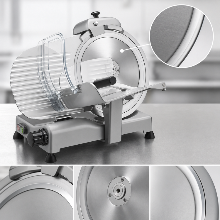 Product image #4 for Waring Commercial WCS300SV 12-Inch Medium-Duty Countertop Electric Food Slicer, Horizontal Manual Feed, Silver