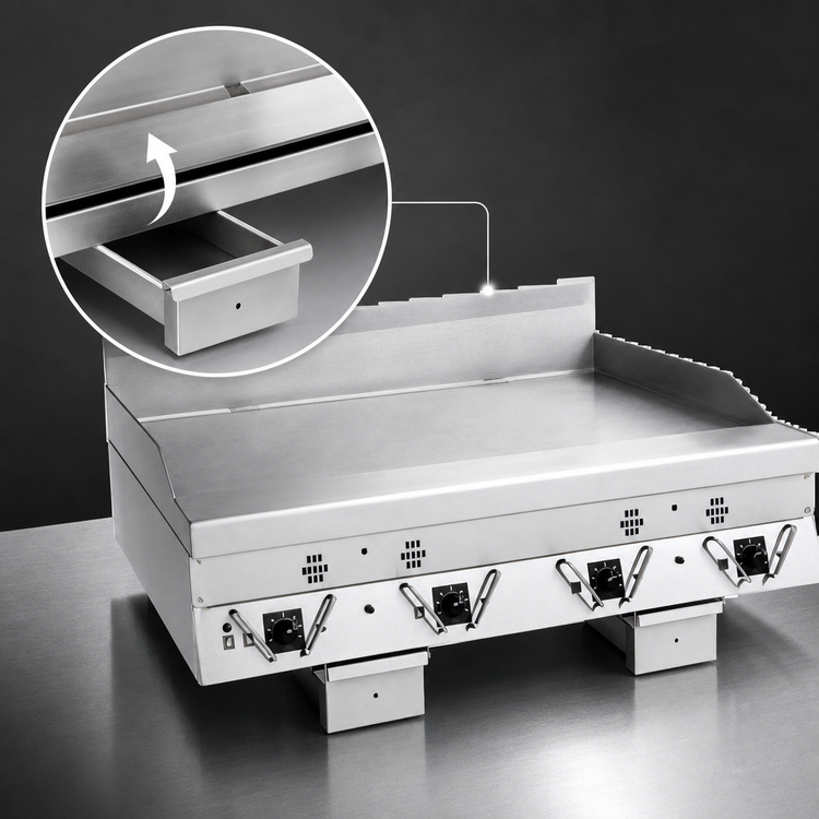 Product image #3 for Garland Master CG-24R 24-Inch Countertop Gas Rear Drain Production Griddle