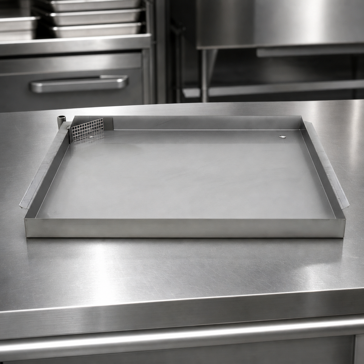 Product image #3 for Alto-Shaam Stainless Steel Drip Pan with Drain, 1-11/16-Inch