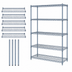 Thumbnail image #3 for Quantum 54W x 18D x 63H Wire Shelving Starter Kit with 5 Shelves, 600 to 800 lb. Capacity, Gray Epoxy Antimicrobial Finish