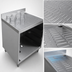 Thumbnail image #3 for Omcan USA 24 x 23 x 33-Inch 304 Stainless Steel Glass Rack Storage Unit with Drainboard Top and Open Front Cabinet Base