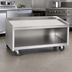 Thumbnail image #3 for La Rosa 86-Inch x 28-Inch Mobile Stainless Steel Equipment Stand with Open Cabinet Base