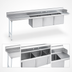 Thumbnail image #3 for Advance Tabco Left-Drainboard 3-Compartment Sink Dishtable with 24 x 24 x 14 Inch Bowls, 119 Inch Wide