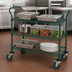 Thumbnail image #3 for Quantum 3-Shelf Wire Utility Bus Cart, 36 x 24 x 37-1/2 Inches, Green Epoxy Antimicrobial Finish