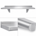 Thumbnail image #3 for Advance Tabco 120 Inch x 10 Inch Wall-Mounted 430 Stainless Steel Shelf with Bullnose Edge and Rear Turn-Up