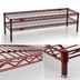Thumbnail image #3 for Eagle Group QuadTruss 48-Inch Wide 2-Tier Front Case Merchandise Wire Shelving Unit, Red Epoxy