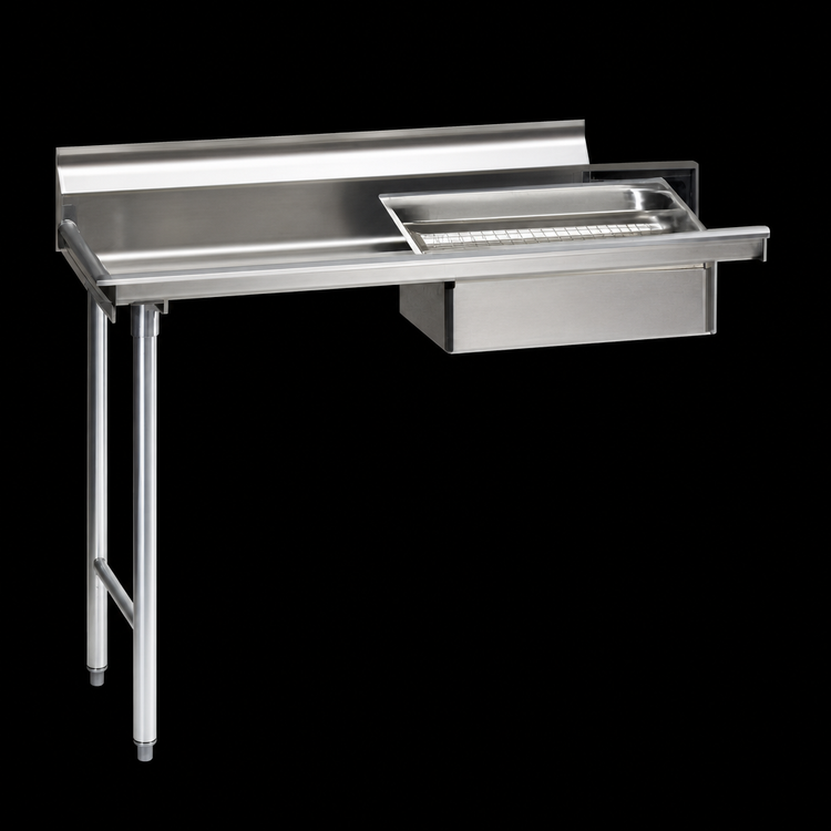 Product image #3 for Eagle Group 36-Inch Straight Right-to-Left Soiled Dishtable with 20 x 20 x 5 Inch Pre-Rinse Sink