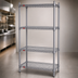 Thumbnail image #3 for Eagle Valu-Master 4-Tier Stationary Wire Shelving Starter Unit, 36 x 18 x 74 Inches, Pewter Gray Epoxy