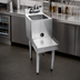 Thumbnail image #3 for CHOICE Freestanding Stainless Steel Underbar Blender Station with Sink and Backsplash, 18-Inch Wide, Right-Hand Faucet