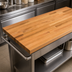 Thumbnail image #3 for John Boos Appalachian Red Oak Blended Rails Edge Grain Island Countertop, 108 x 27 x 1-1/2 Inch, Penetrating Oil Finish