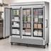 Thumbnail image #3 for True T-72F-HC Three-Section Reach-In Freezer with Solid Stainless Steel Doors