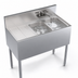 Thumbnail image #3 for Krowne Royal Series 36-Inch Two-Compartment Underbar Sink Unit with Left Drainboard and Swing-Spout Faucet
