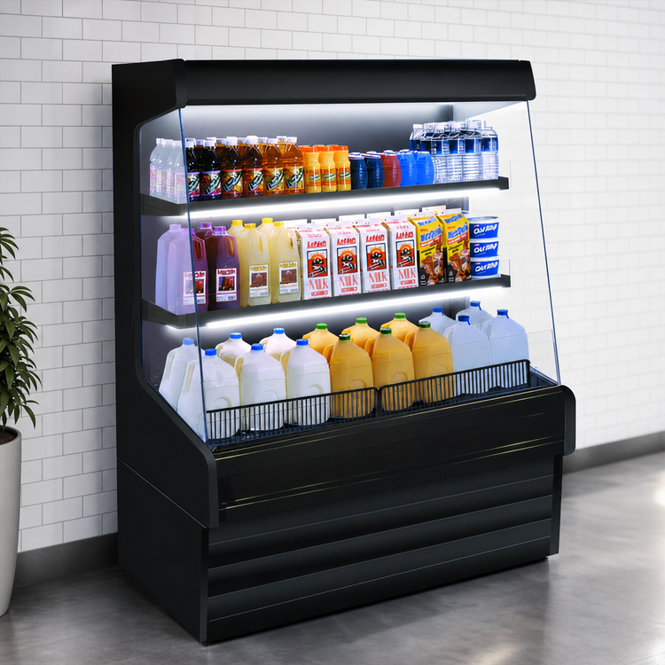 Product image #3 for Howard-McCray Ovation Series 75-Inch Dairy Open Merchandiser with 2 Lighted Shelves