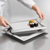 Thumbnail image #3 for Vollrath 11-3/4 Inch Square Stainless Steel Serving Tray with Integral Handles