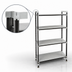 Thumbnail image #3 for Cambro Camshelving Elements XTRA High Density Top Rail Stationary Starter Unit, 4 Solid Shelves, 18 x 60 x 81 Inches, Speckled Gray