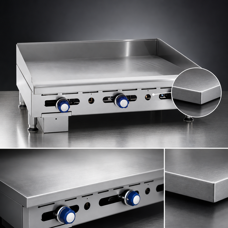 Product image #3 for Imperial 48-Inch Countertop Gas Griddle with 1-Inch Smooth Polished Steel Plate