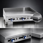 Thumbnail image #3 for Imperial (Middleby) IMGA-4828 1 48-Inch Countertop Gas Griddle, 1-Inch Smooth Polished Steel Plate, 4 Manual Burners