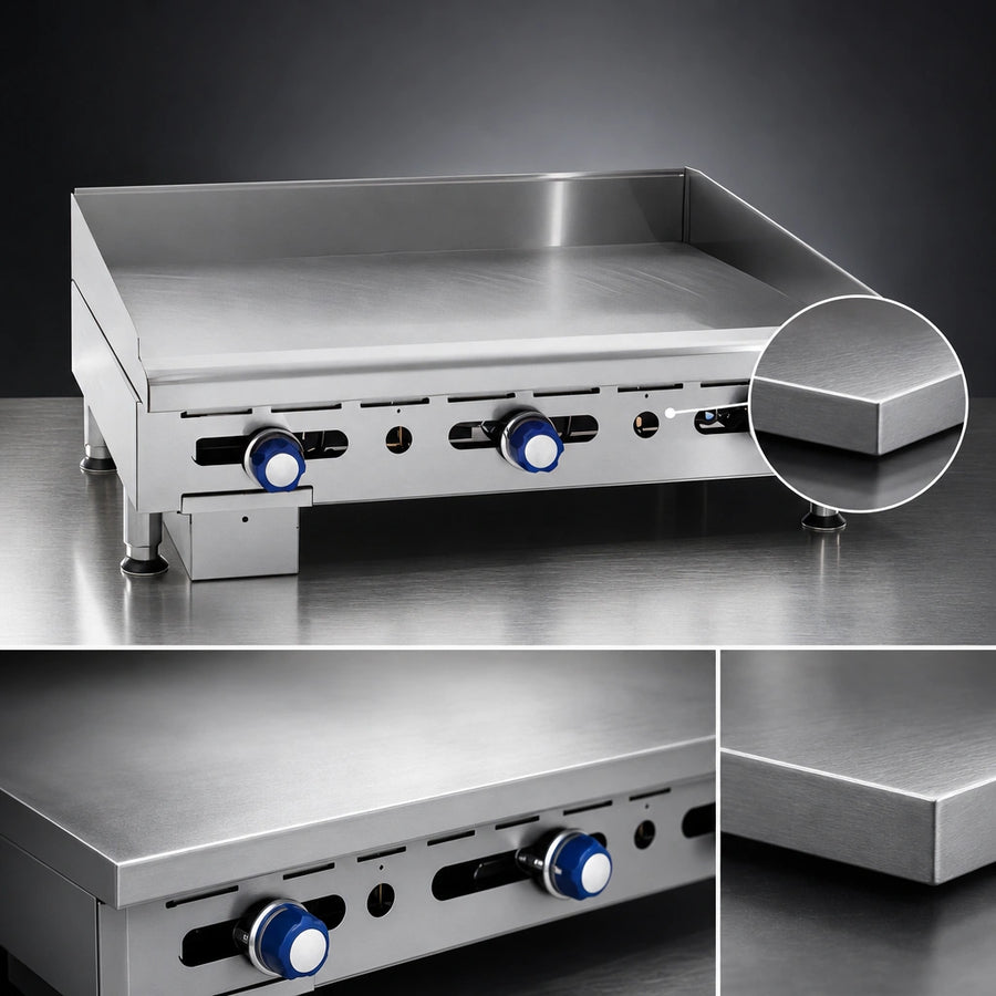 1-Inch Polished Steel Griddle Plate