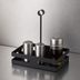 Thumbnail image #3 for American Metalcraft Black Rectangular Steel Condiment Rack