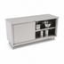 Thumbnail image #3 for John Boos 84-Inch x 24-Inch Stainless Steel Cabinet Base Work Table with Sliding Doors