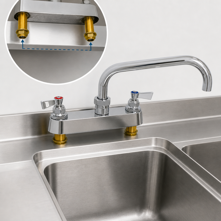 Product image #3 for Fisher 5312 Deck-Mount Manual Faucet with 10-Inch Swing Spout