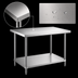Thumbnail image #3 for Steel Works Stainless 30 x 24 Inch Stainless Steel Corner Work Table with Undershelf