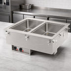 Thumbnail image #3 for Vollrath 3639970HD Two-Well Drop-In Electric Hot Food Well, Wet Operation, Thermostatic, 12 x 20 Full-Size Pans, 120V